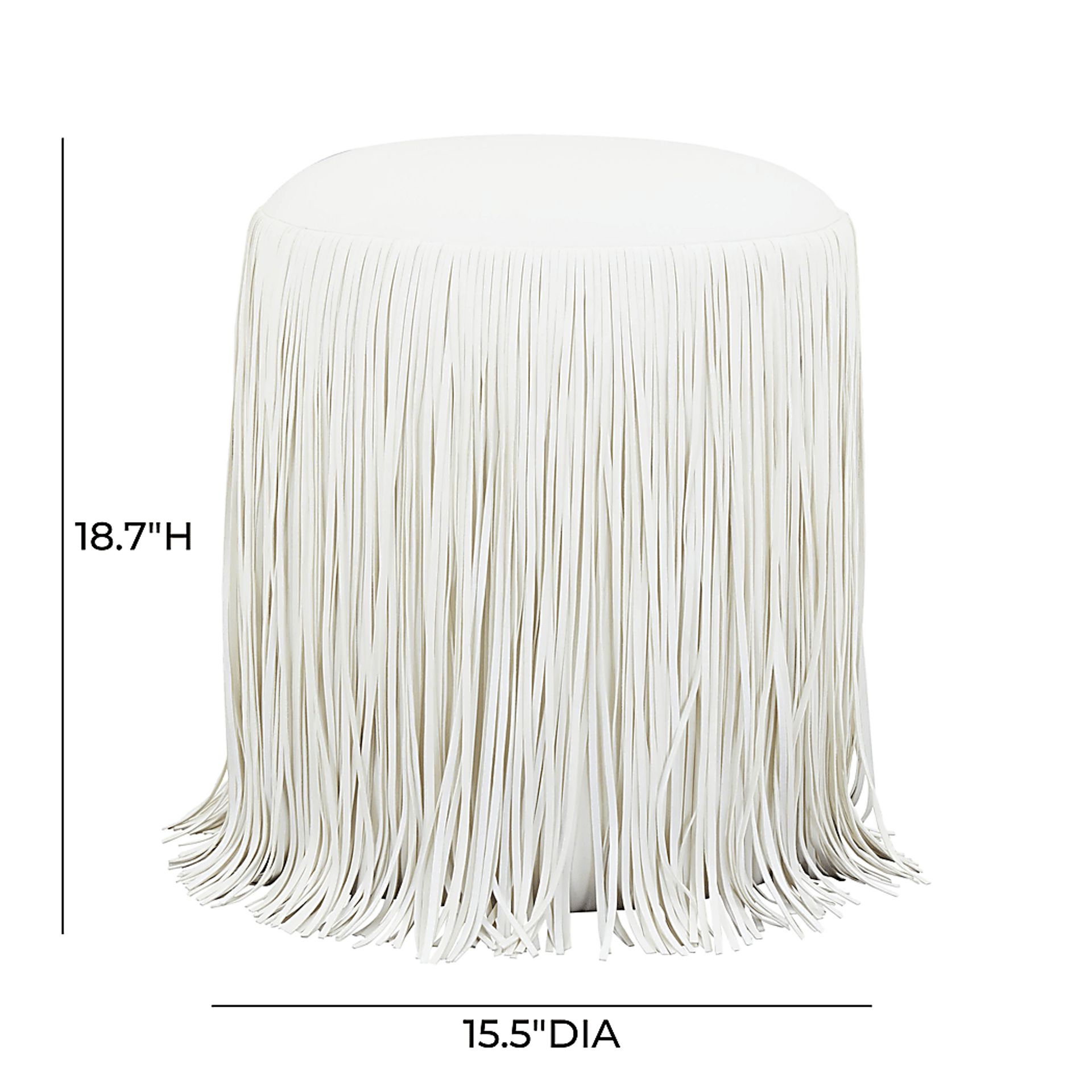 Linnwood Ivory Ottoman - Image 5
