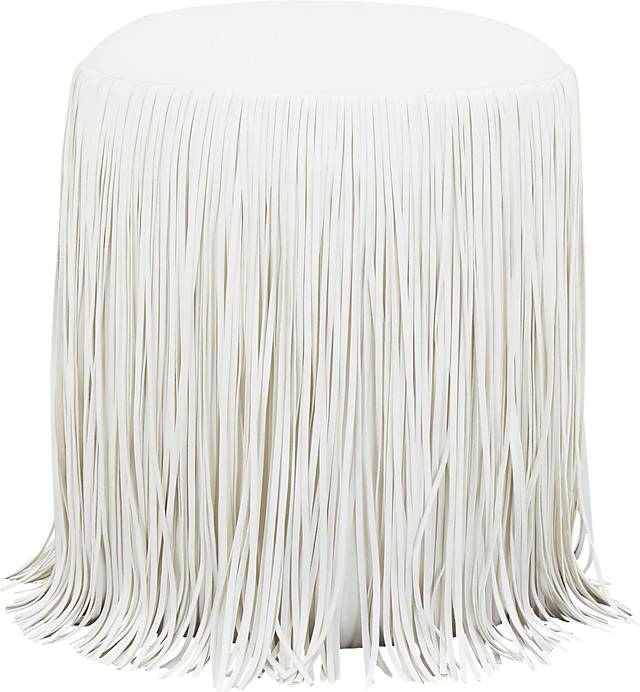 Linnwood Ivory Ottoman - Thumbnail - Image 1