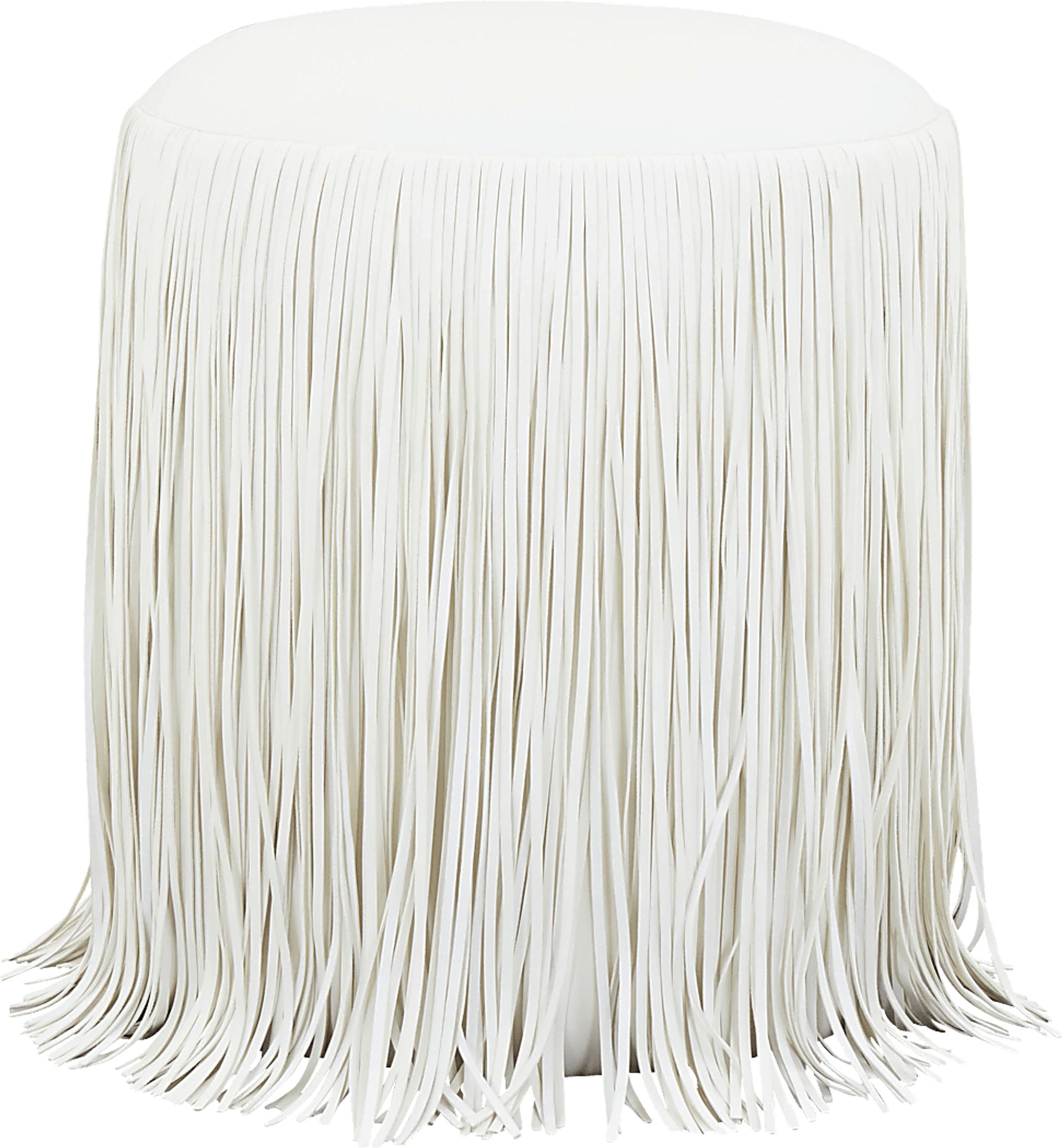 Linnwood Ivory Ottoman - Image 1