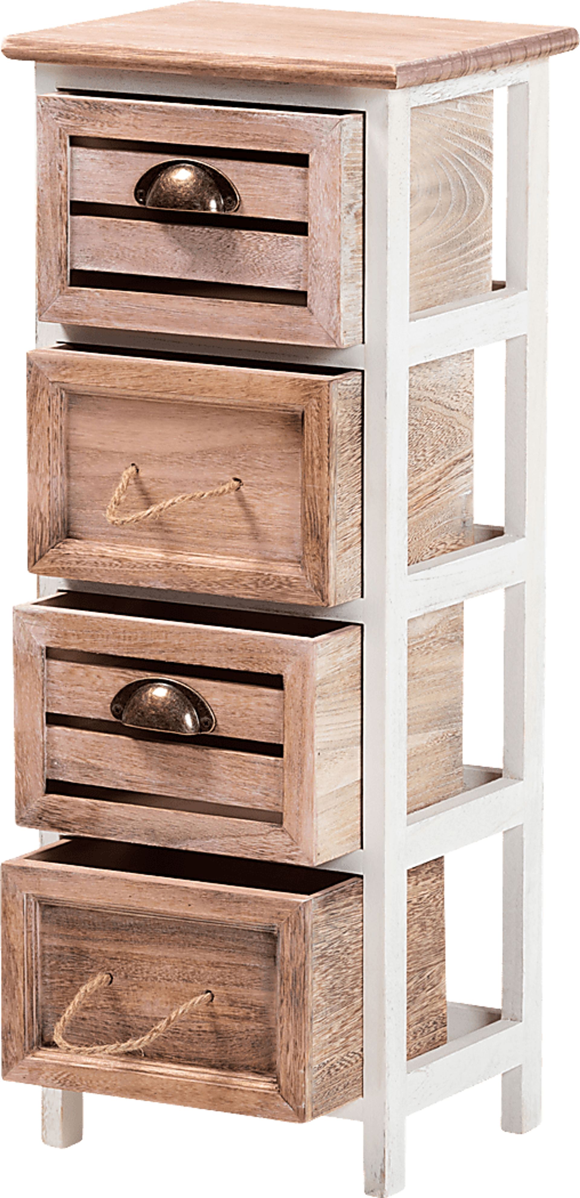 Linretta White Small 4 Drawer Accent Cabinet - Image 2