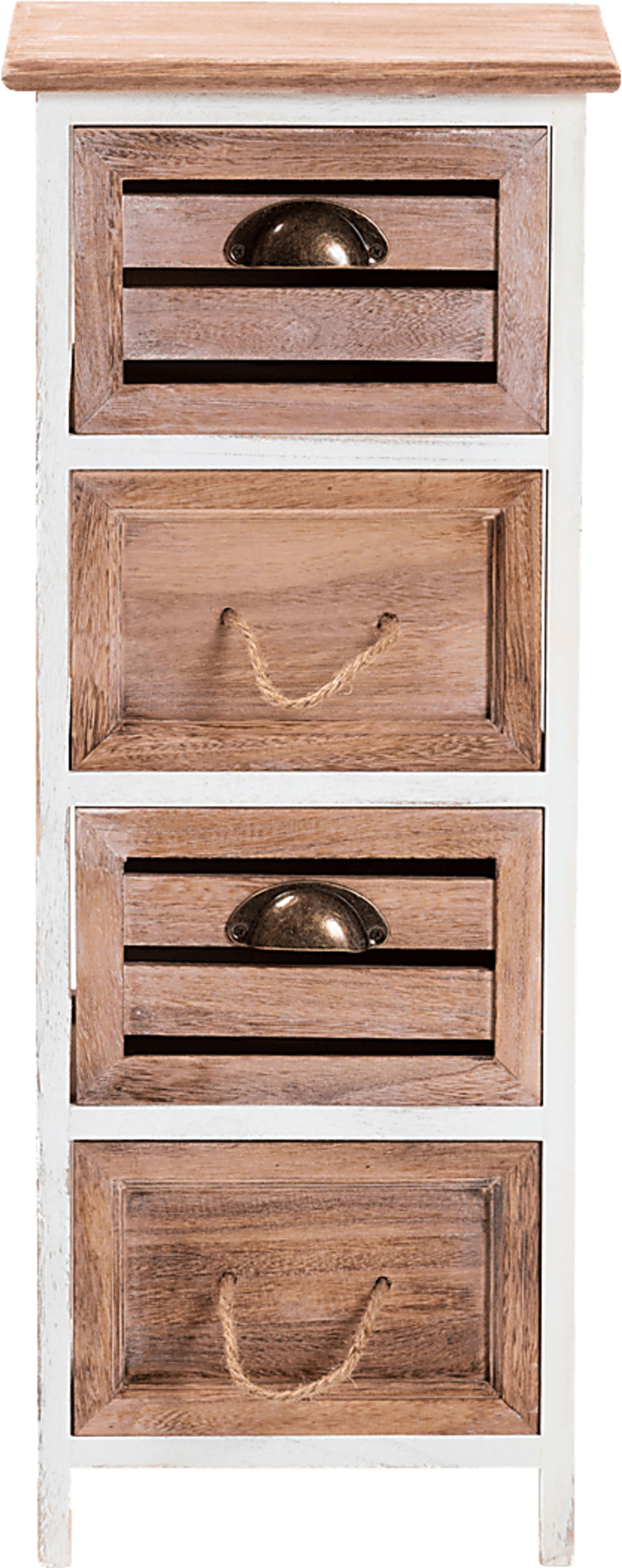 Linretta White Small 4 Drawer Accent Cabinet - Image 3