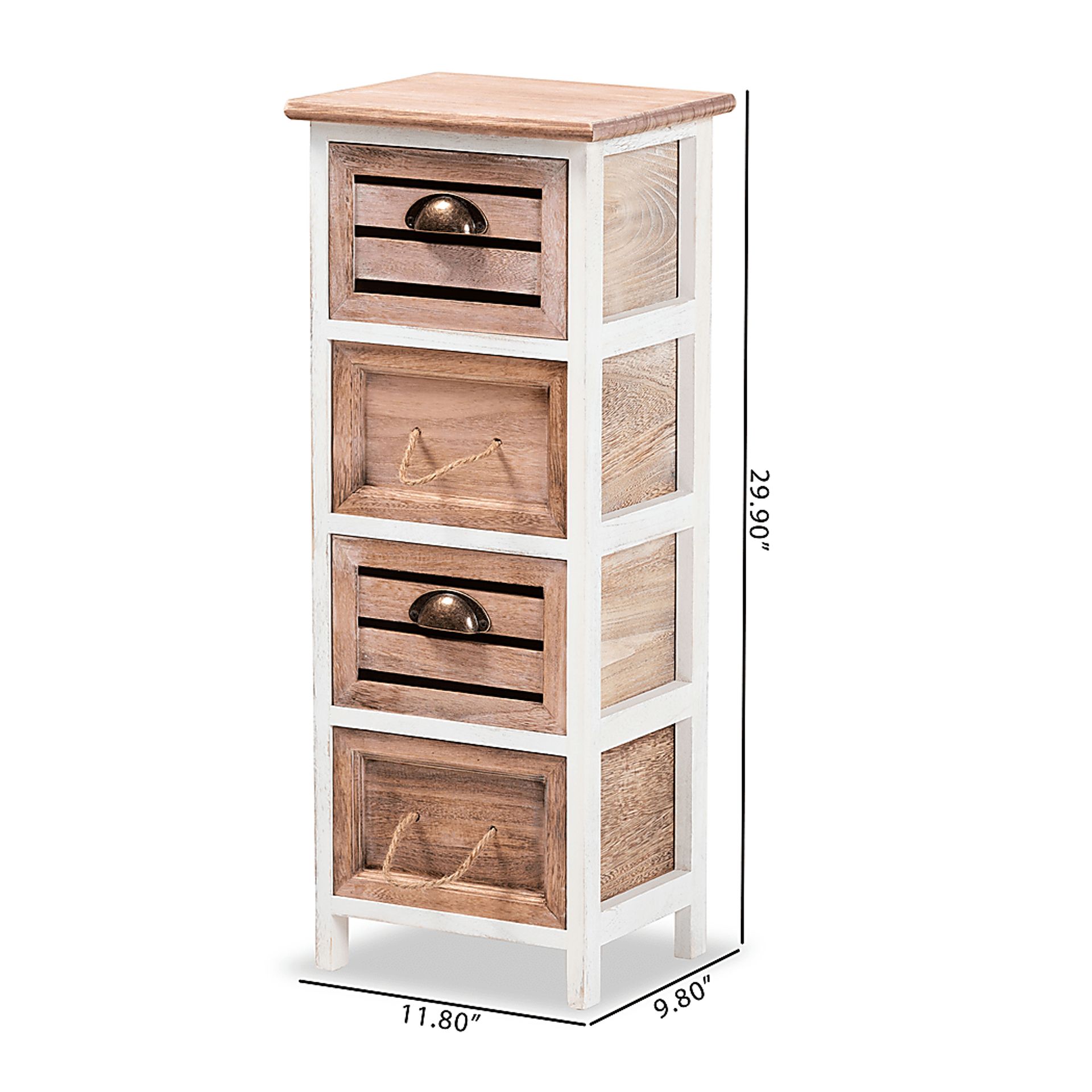 Linretta White Small 4 Drawer Accent Cabinet - Image 8