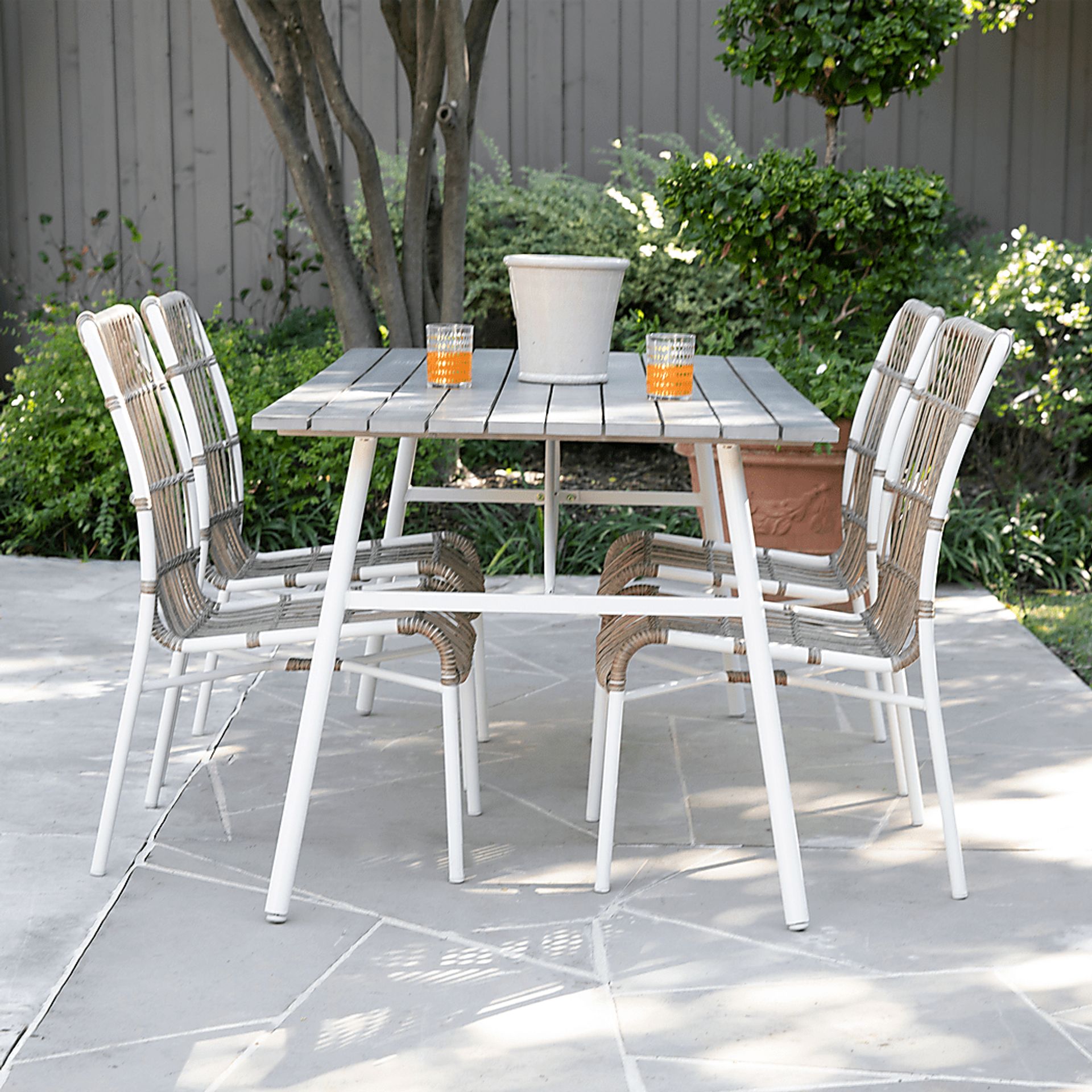 Linten Gray Outdoor Dining Table - Image 4