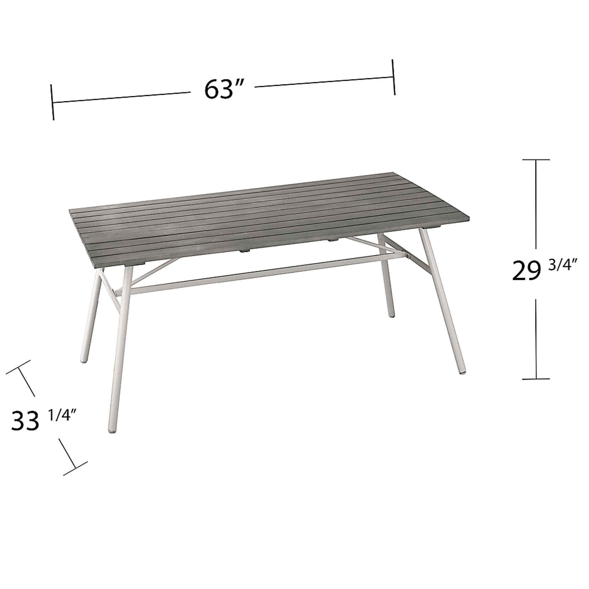 Linten Gray Outdoor Dining Table - Image 6