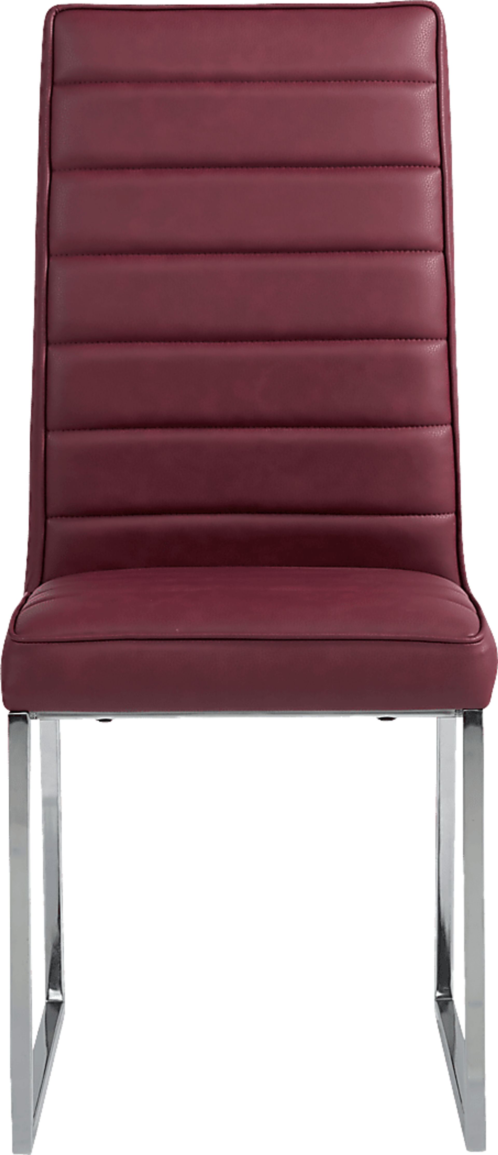Wyndhall Chrome 5 Pc Rectangle Dining Room with Bordeaux Chairs - Image 4