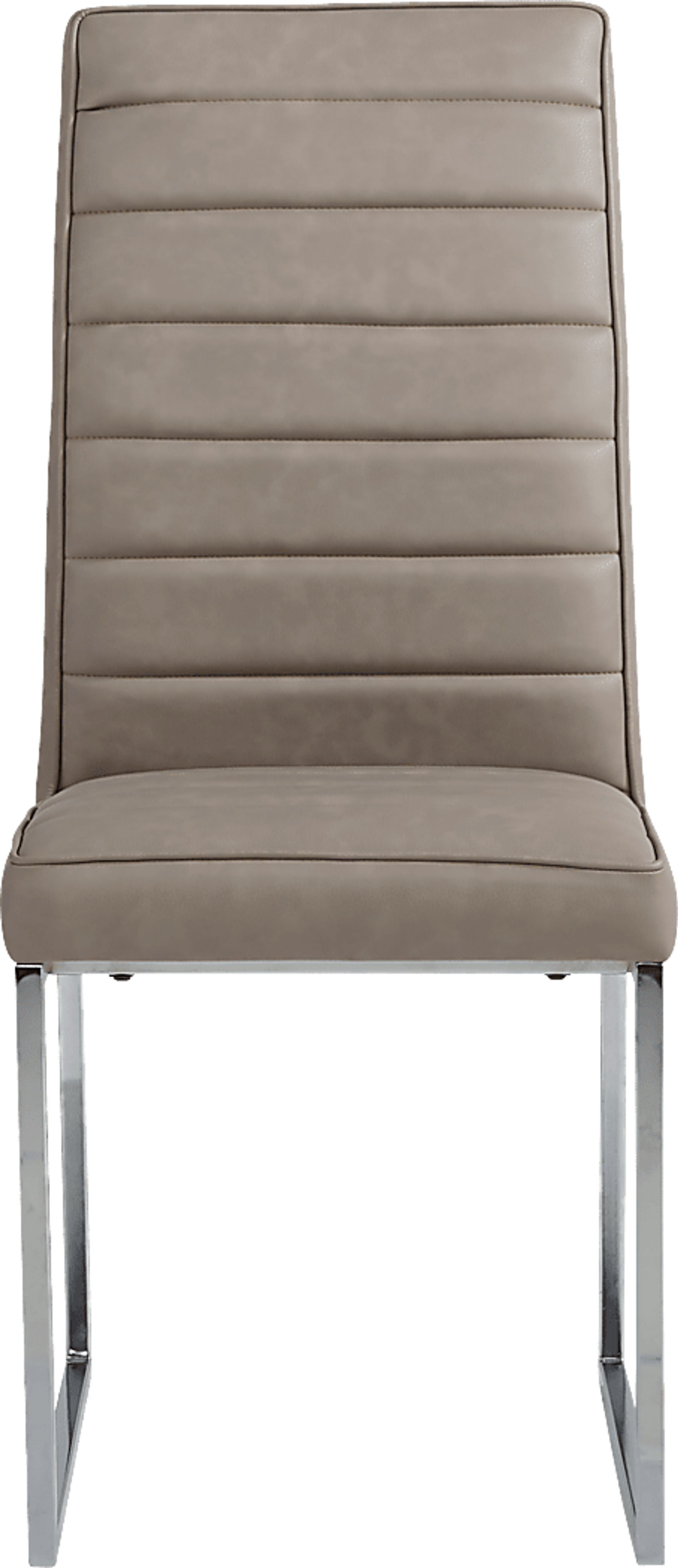Wyndhall Chrome 5 Pc Rectangle Dining Room with Gray Chairs - Image 4