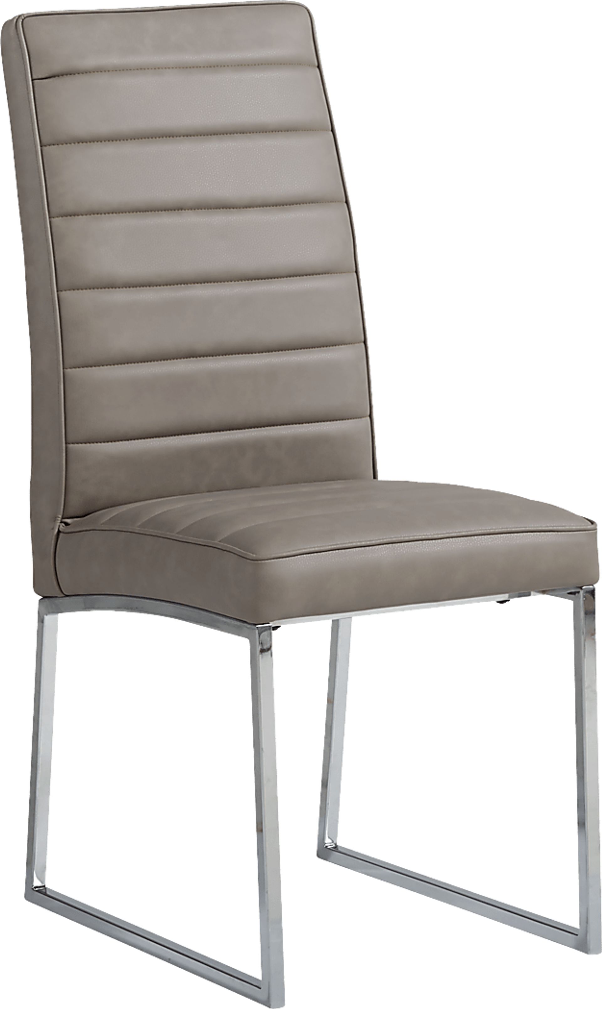 Wyndhall Chrome 5 Pc Rectangle Dining Room with Gray Chairs - Image 3