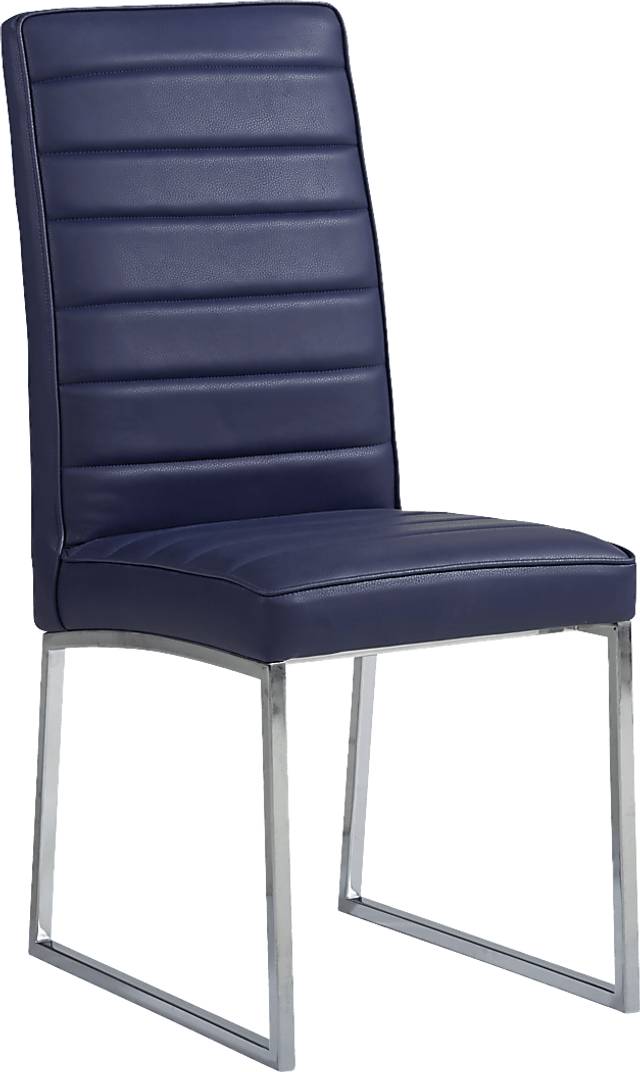 Linton Park Silver 5 Pc Round Dining Set with Midnight Chairs - Thumbnail - Image 3