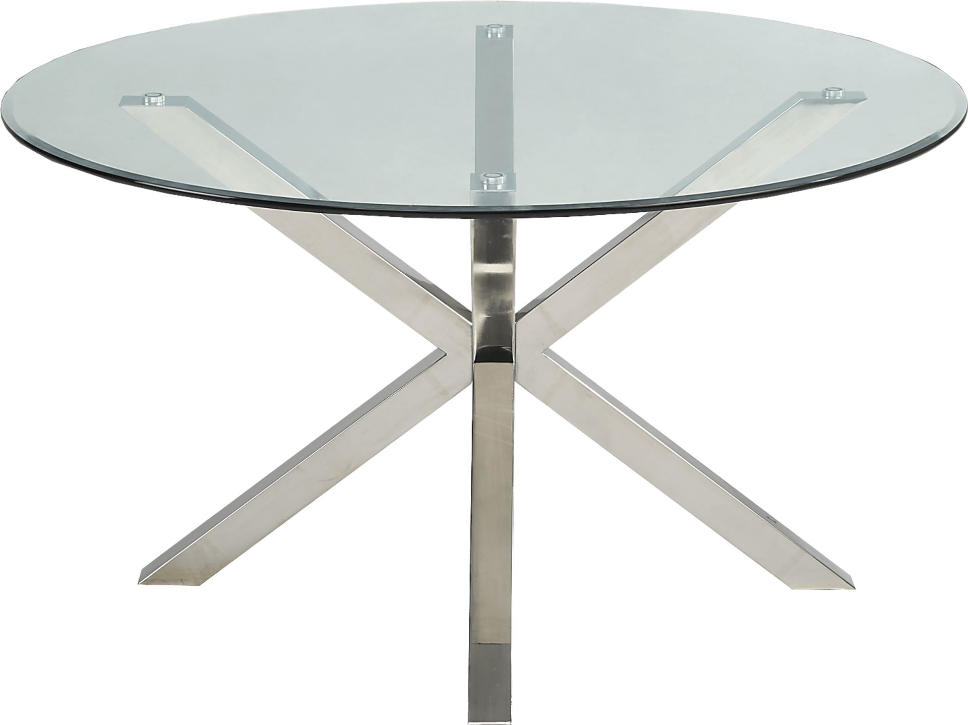 Linton Park Silver 5 Pc Round Dining Set with Midnight Chairs - Image 2