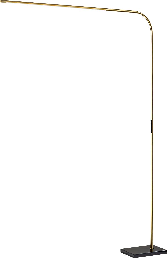 Linzee Club Brass Floor Lamp