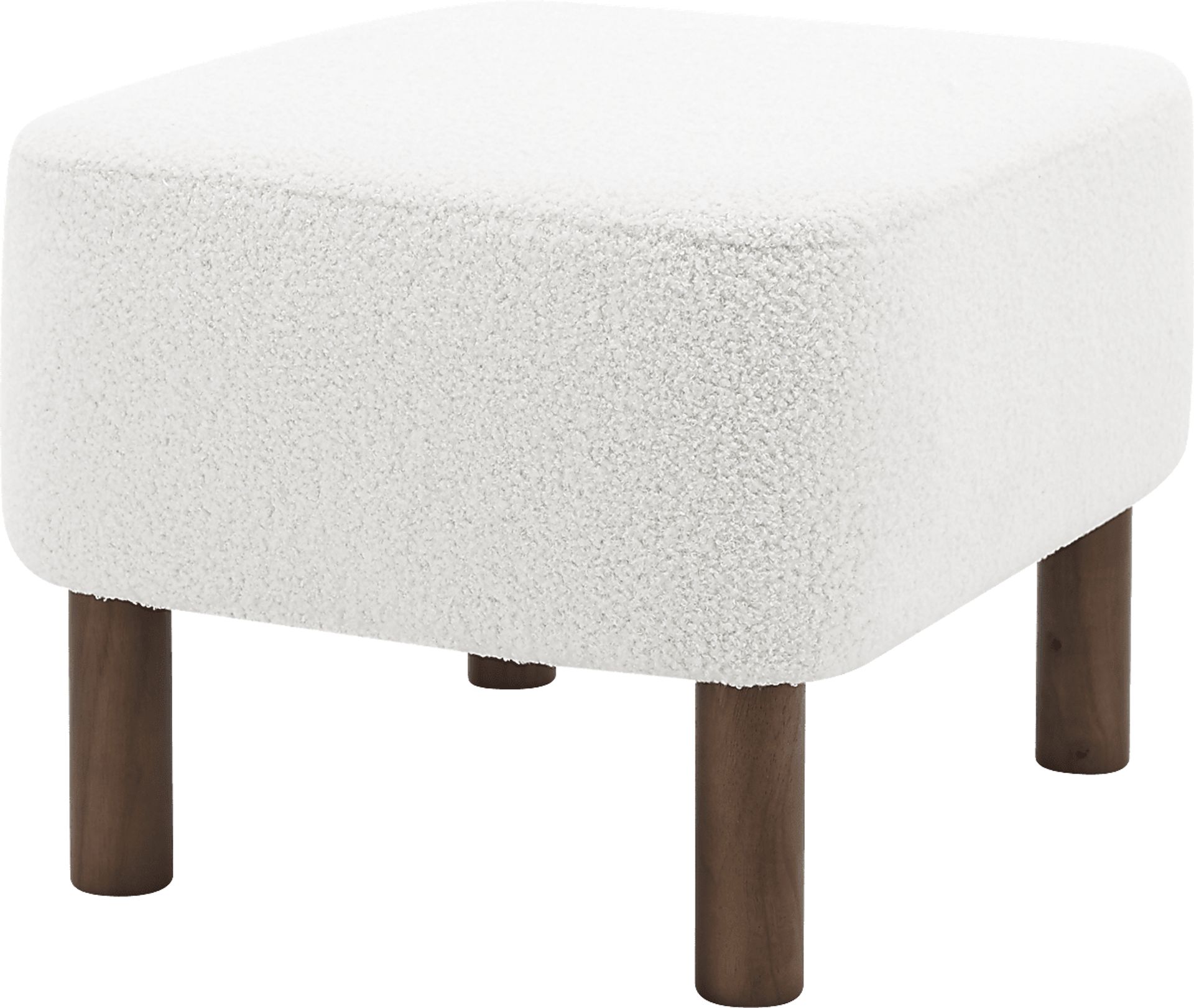 Lionwell White Ottoman - Image 2