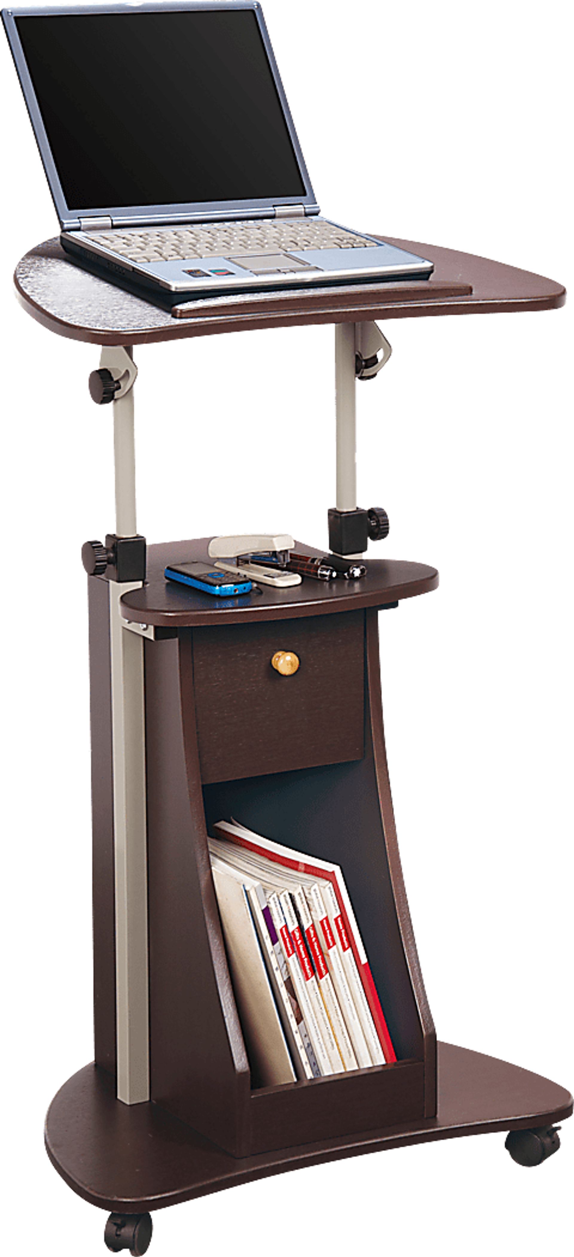 Liotre Brown Laptop Cart - Image 3