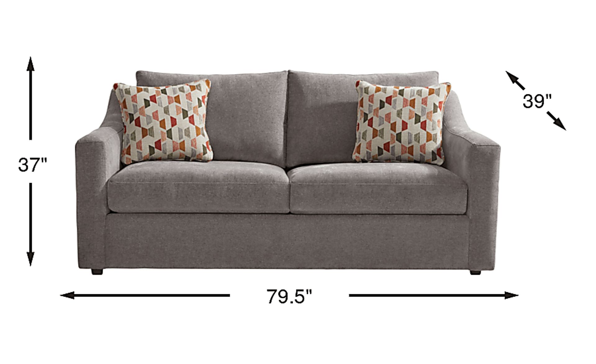 Lisbon Park Gray Chenille Fabric Premium Sleeper Loveseat Rooms to Go