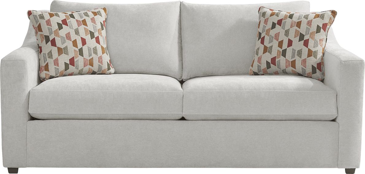 Lisbon Park Oyster Beige Chenille Fabric Sleeper Loveseat Rooms To Go