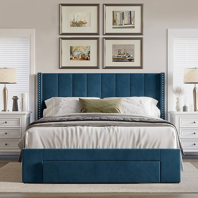 Lischey Blue King Bed - Thumbnail - Image 2