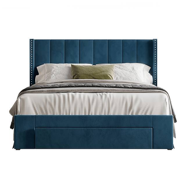 Lischey Blue King Bed - Thumbnail - Image 3