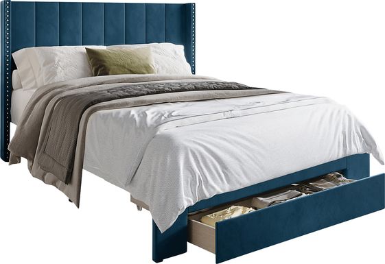 Lischey Blue King Bed
