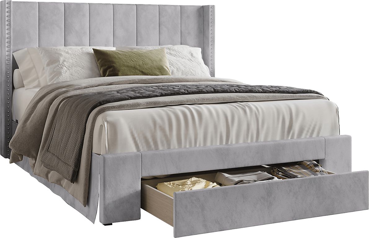Lischey Light Gray Queen Bed