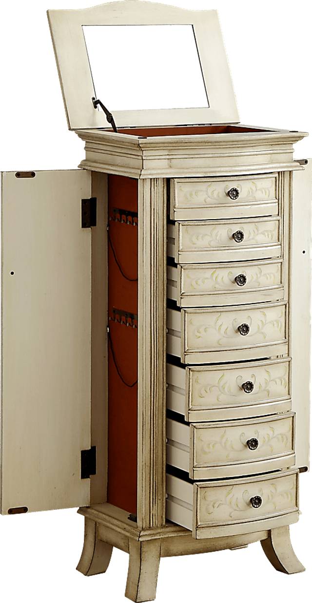 Lisele Ivory Jewelry Armoire - Thumbnail - Image 3