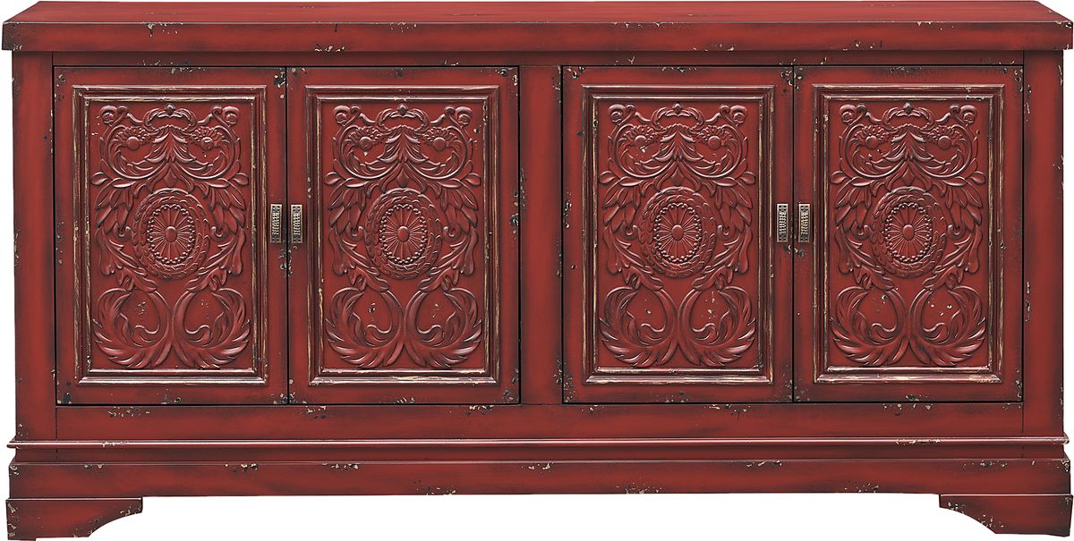 Listerbrook Red Colors Credenza | Rooms to Go