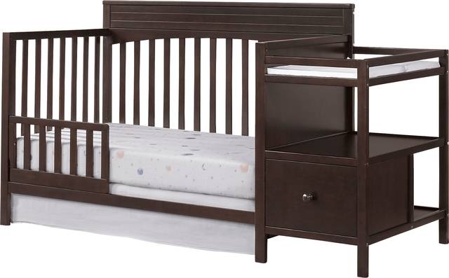 Listmore Espresso Convertible Crib and Changing Table - Thumbnail - Image 3