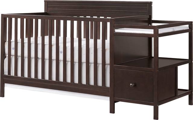 Listmore Espresso Convertible Crib and Changing Table - Thumbnail - Image 1