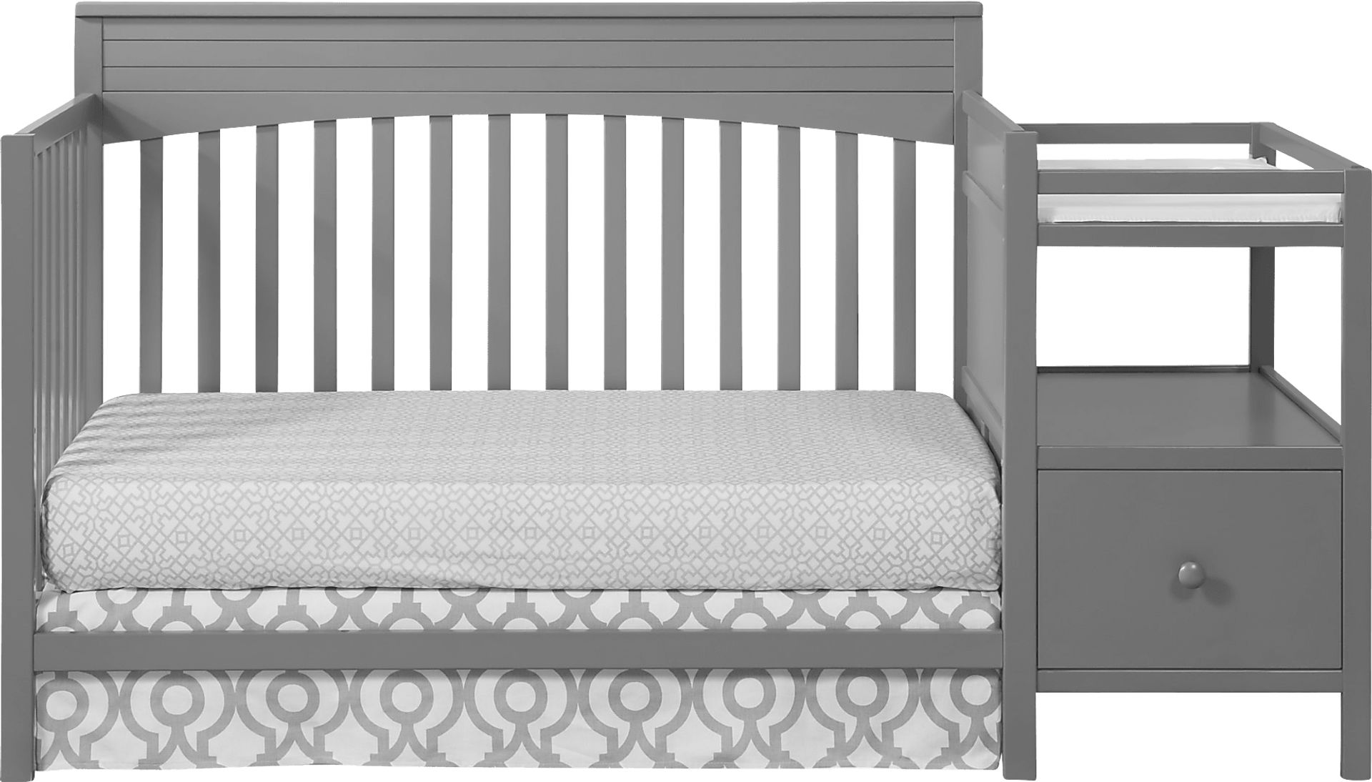 Listmore Gray Convertible Crib and Changing Table - Image 4