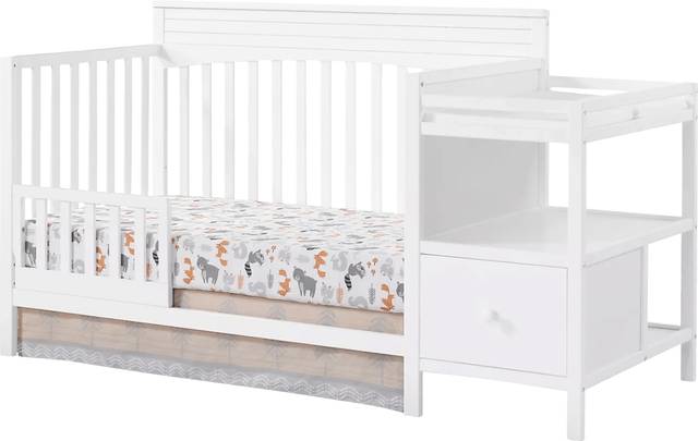 Listmore White Convertible Crib and Changing Table - Thumbnail - Image 2