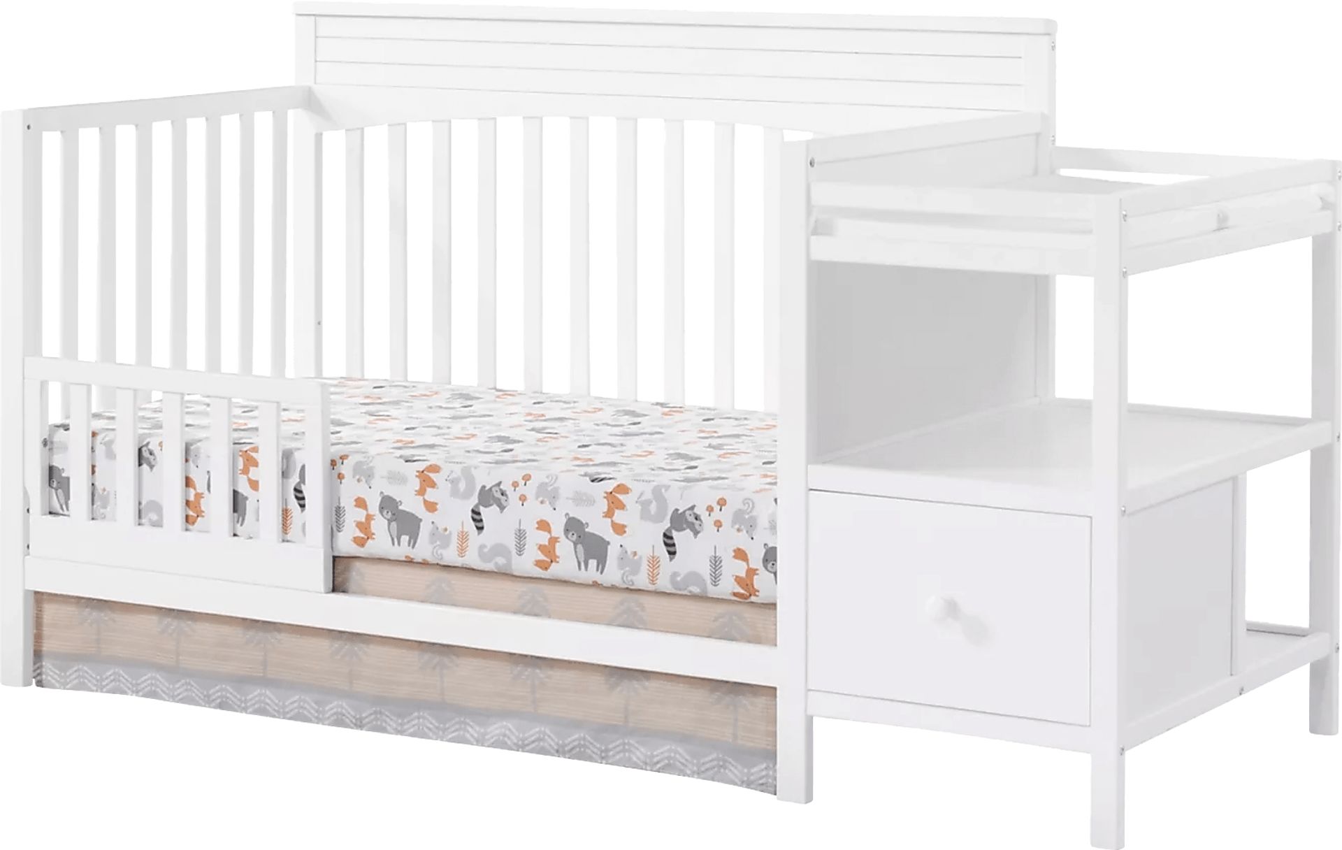 Listmore White Convertible Crib and Changing Table - Image 2