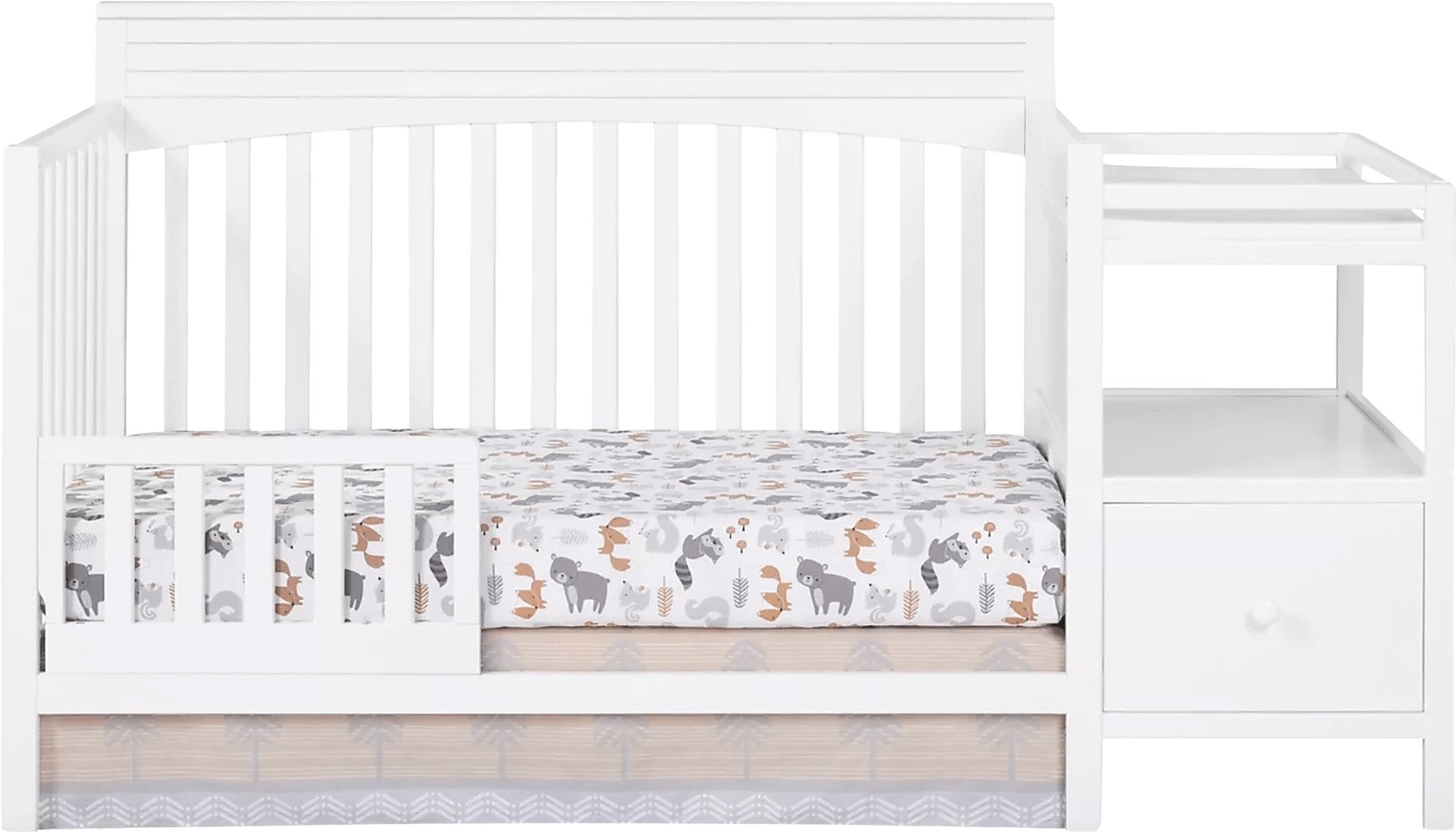 Listmore White Convertible Crib and Changing Table - Image 3