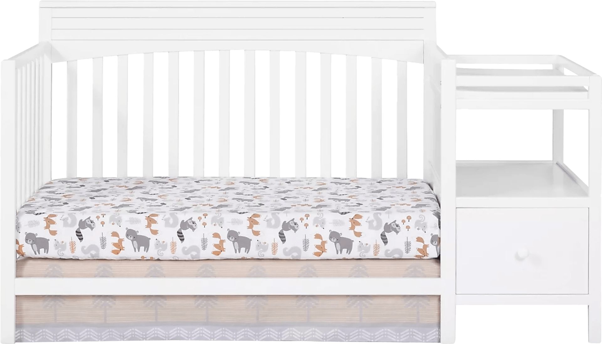 Listmore White Convertible Crib and Changing Table - Image 4