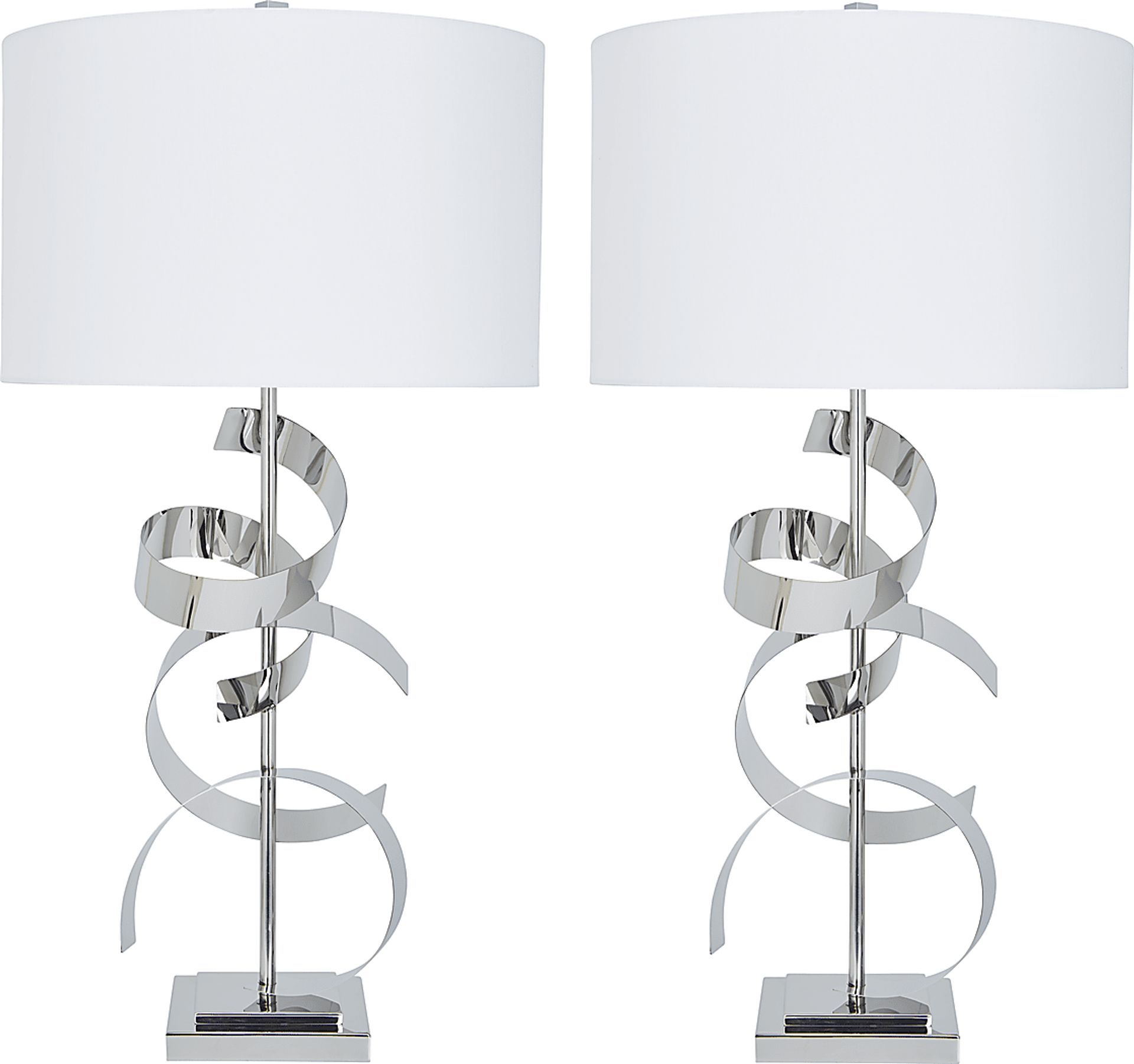 Listona Silver Table Lamp, Set of Two - Image 1