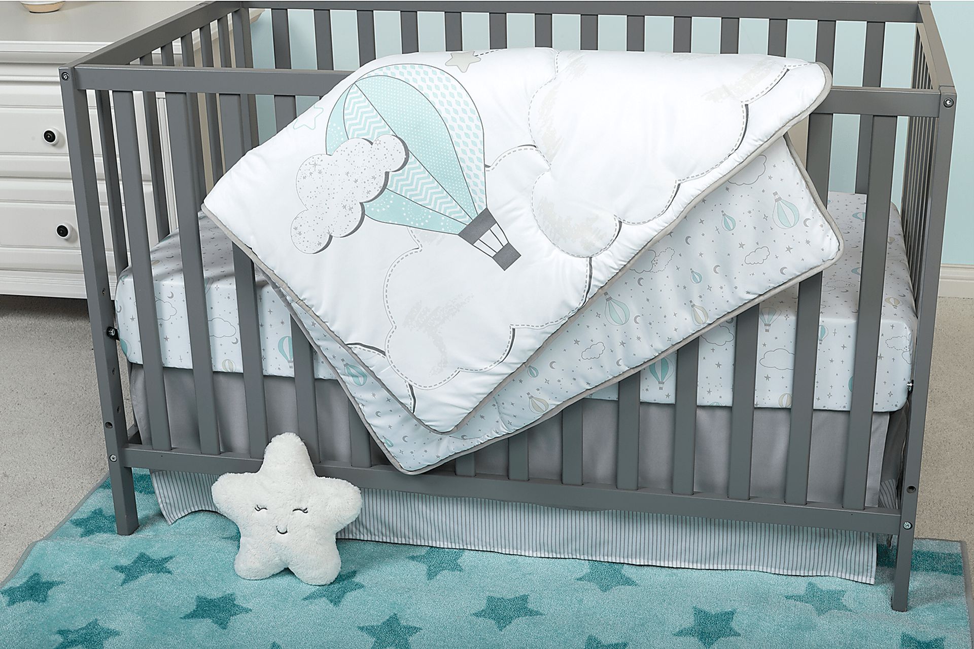 Little Drifter White 4 Pc Baby Bedding Set - Image 11