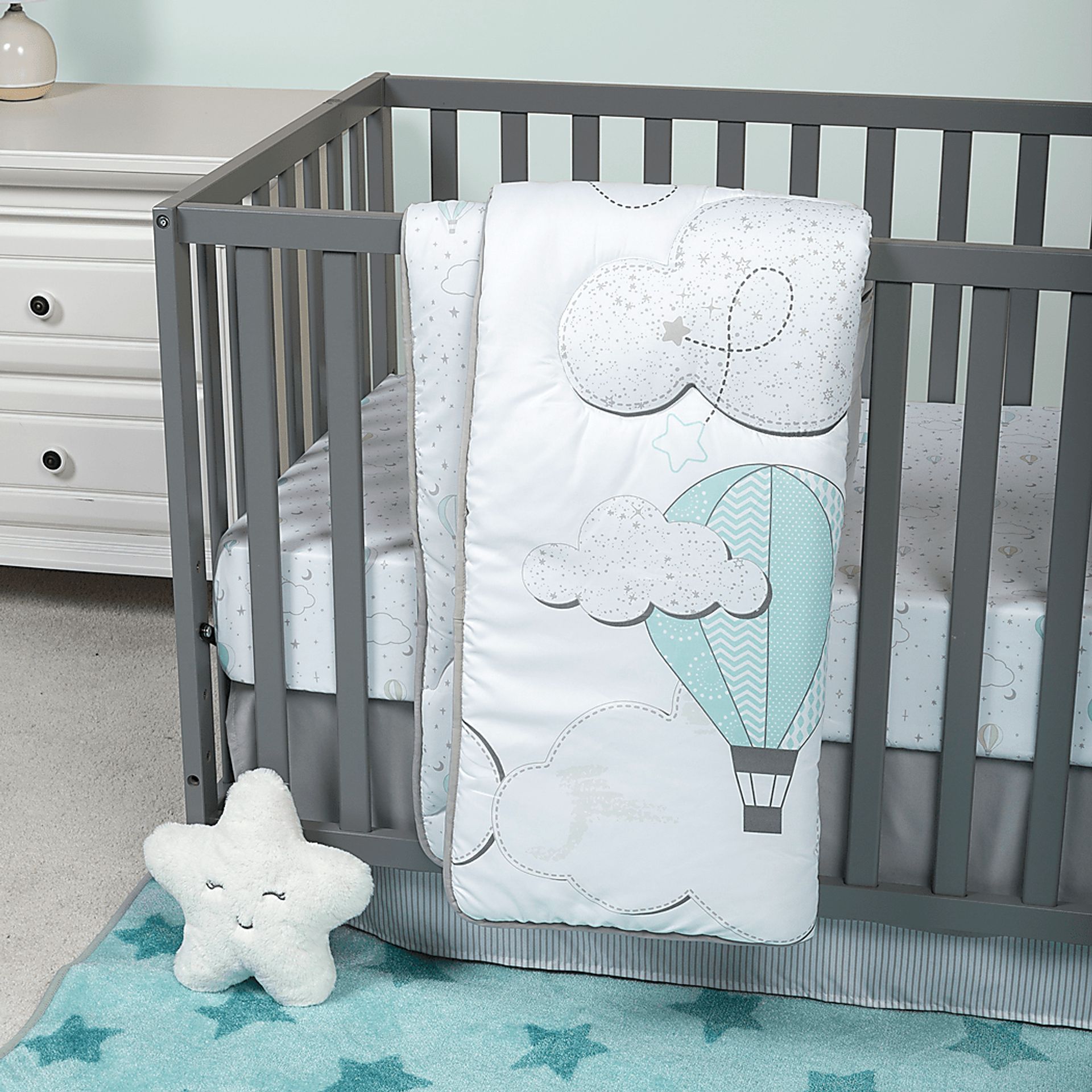 Little Drifter White 4 Pc Baby Bedding Set - Image 12