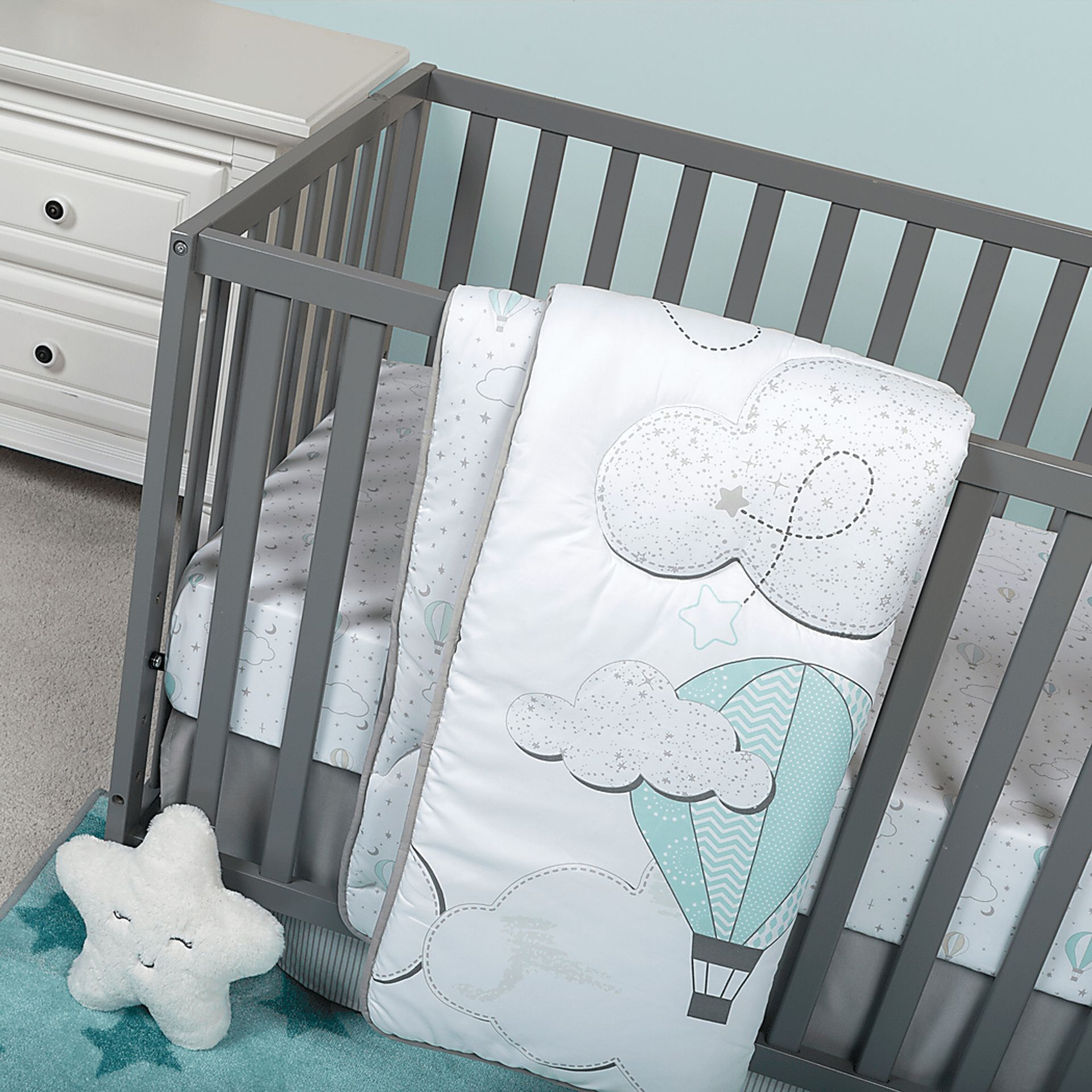 Little Drifter White 4 Pc Baby Bedding Set - Image 13