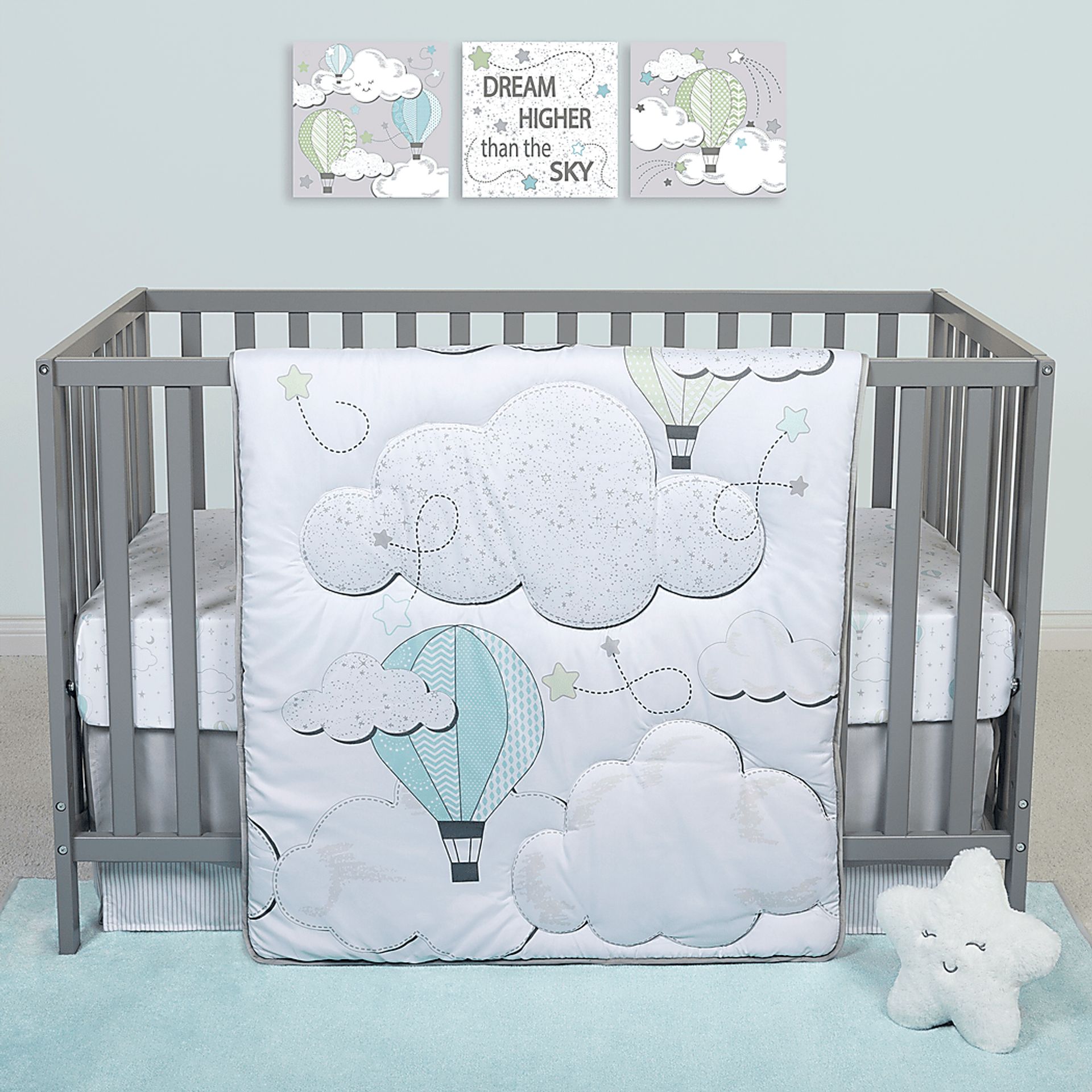 Little Drifter White 4 Pc Baby Bedding Set - Image 1