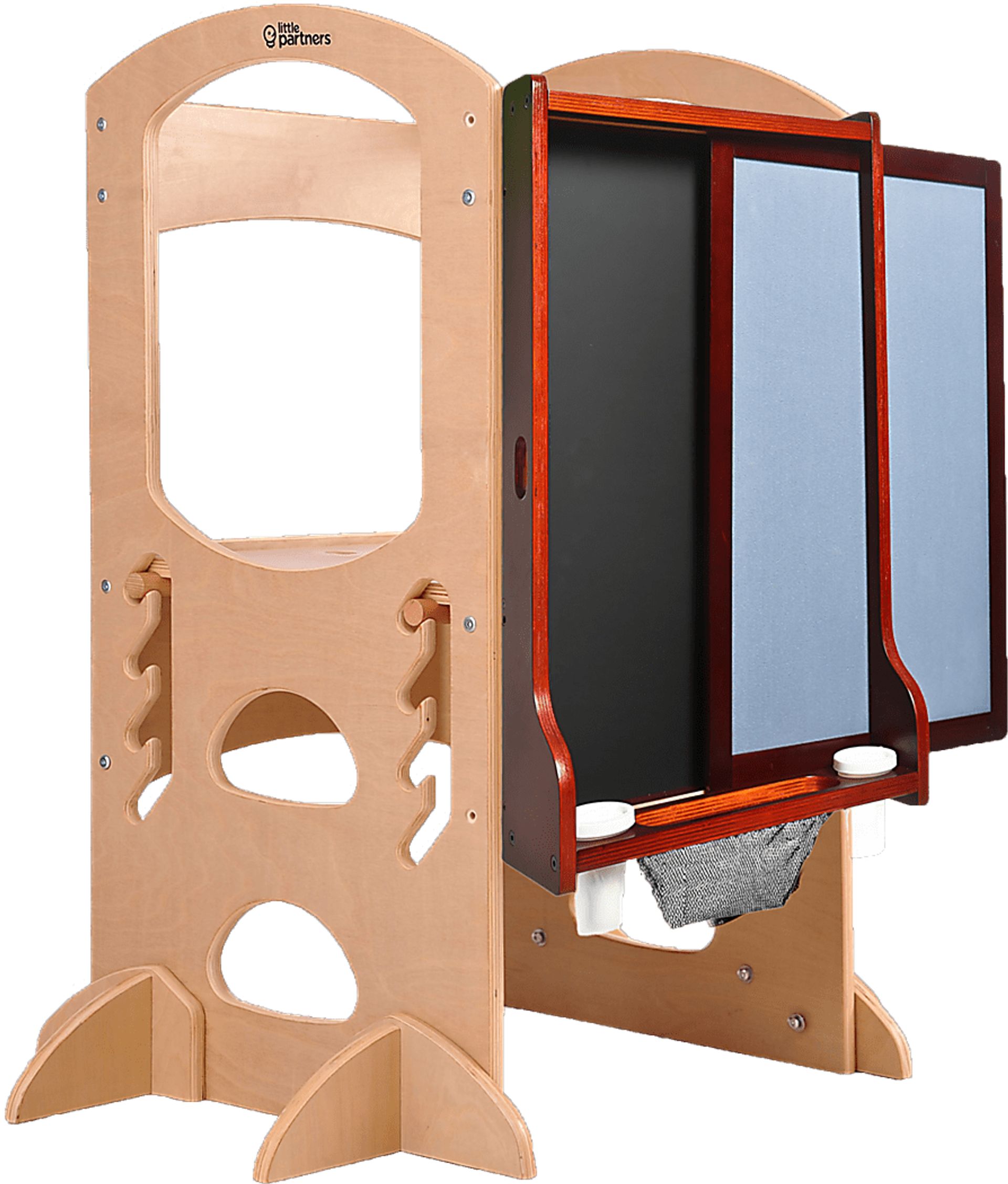 Little Partners Cherry Learning Tower with Learn and Share Easel - Image 1