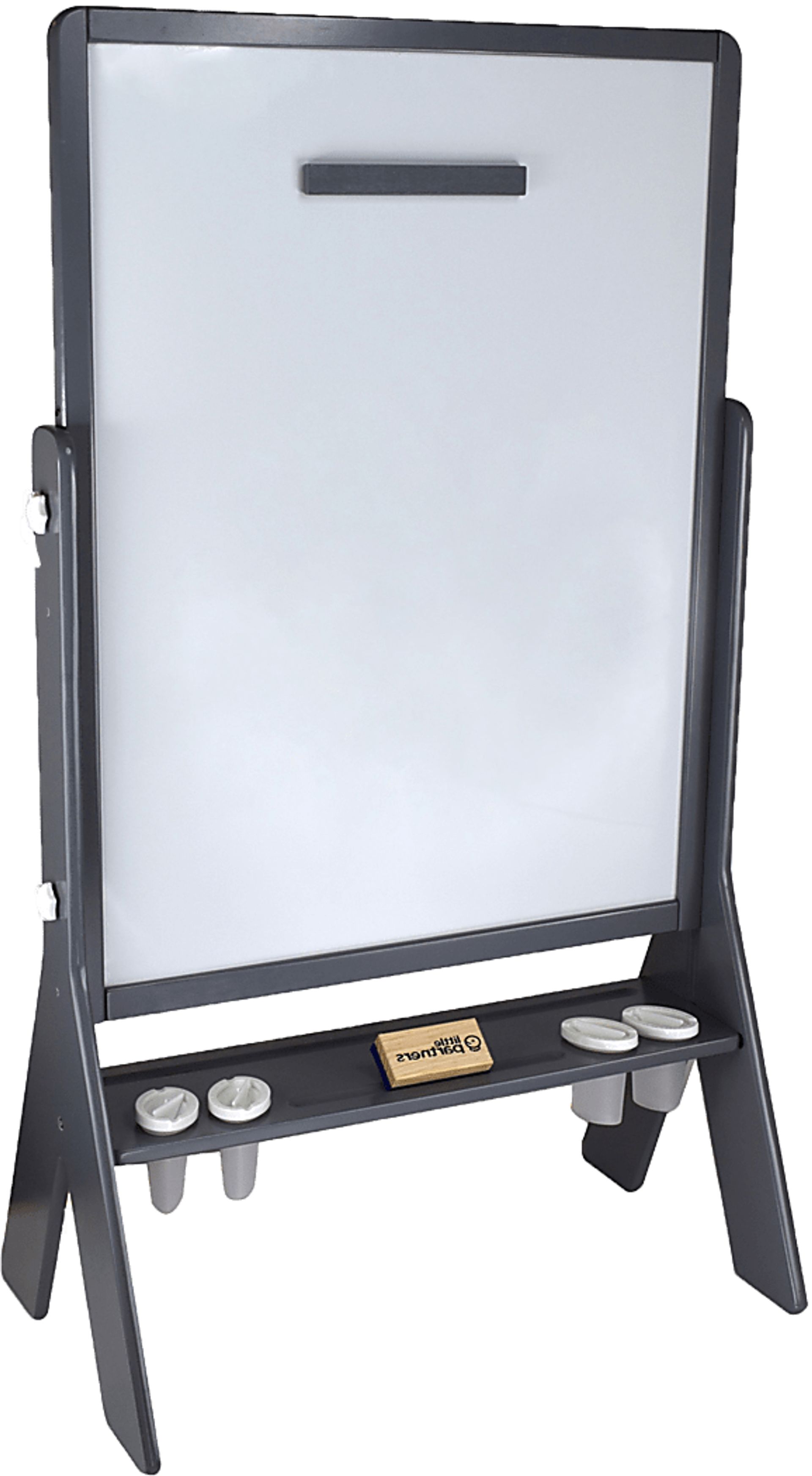 Little Partners Gray Contempo Two-Sided Art Easel - Image 1