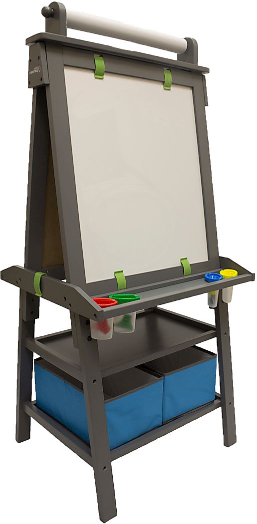 Little Partners Gray Deluxe Learn and Play Art Center Easel Rooms To Go