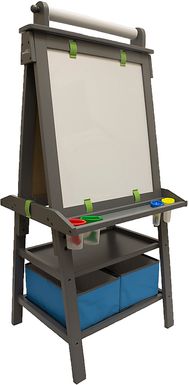 Little Partners Gray Deluxe Learn and Play Art Center Easel