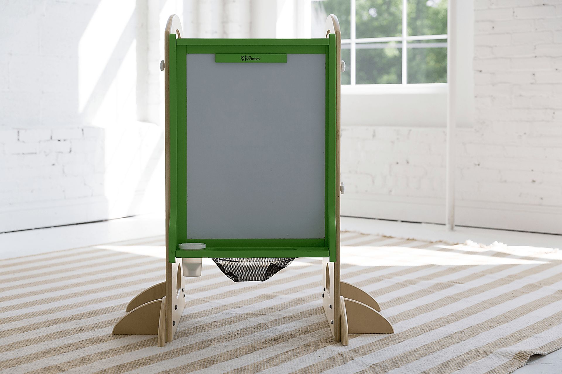 Little Partners Green Learning Tower with Learn and Share Easel - Image 2