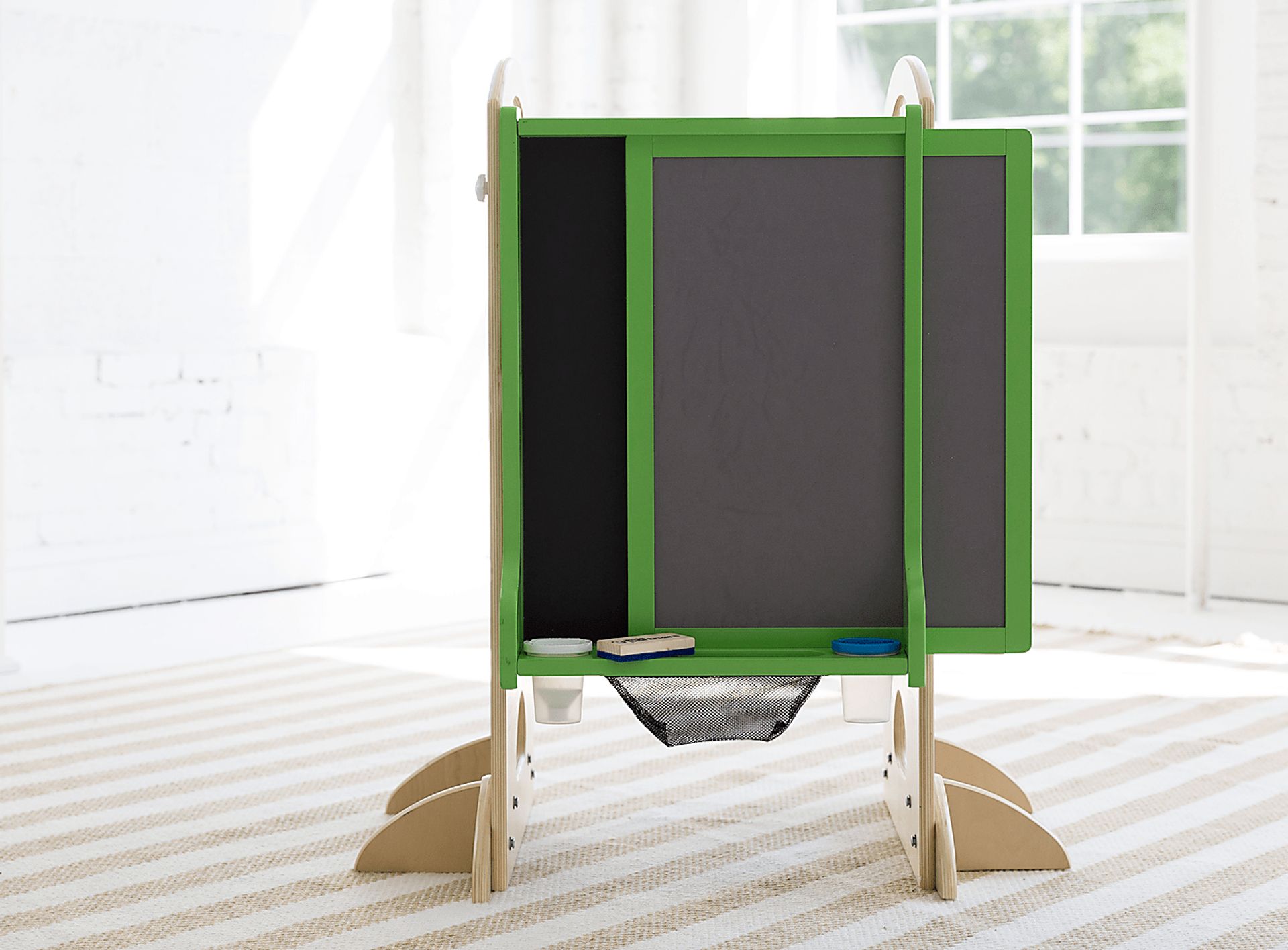 Little Partners Green Learning Tower with Learn and Share Easel - Image 4