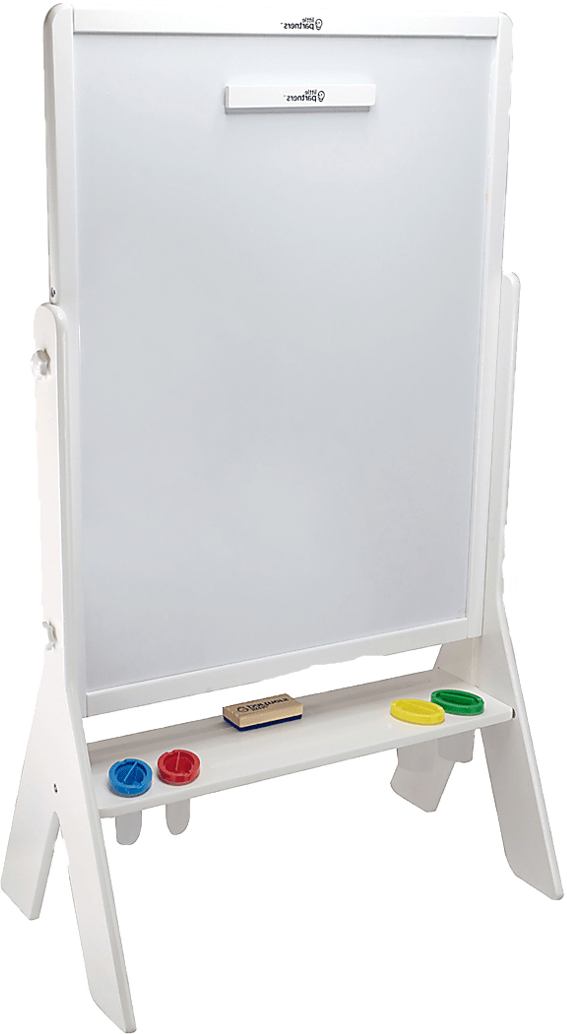 Little Partners White Contempo Two-Sided Art Easel - Image 1
