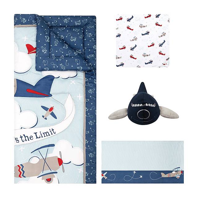 Little Pilot Blue 4 Pc Baby Bedding Set - Thumbnail - Image 2