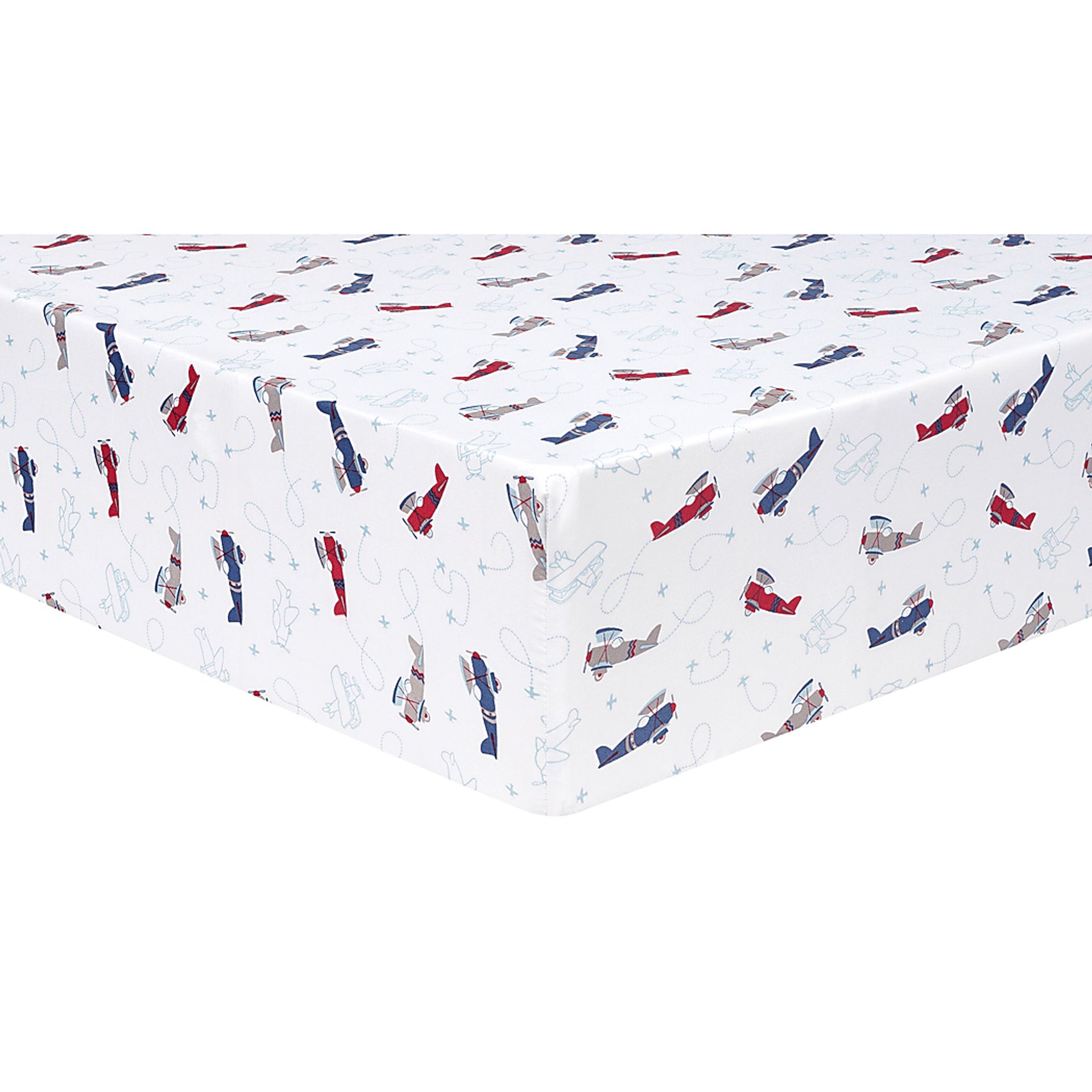 Little Pilot Blue 4 Pc Baby Bedding Set - Image 8