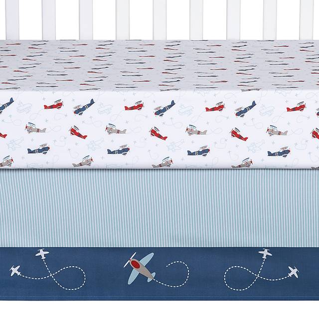 Little Pilot Blue 4 Pc Baby Bedding Set - Thumbnail - Image 9