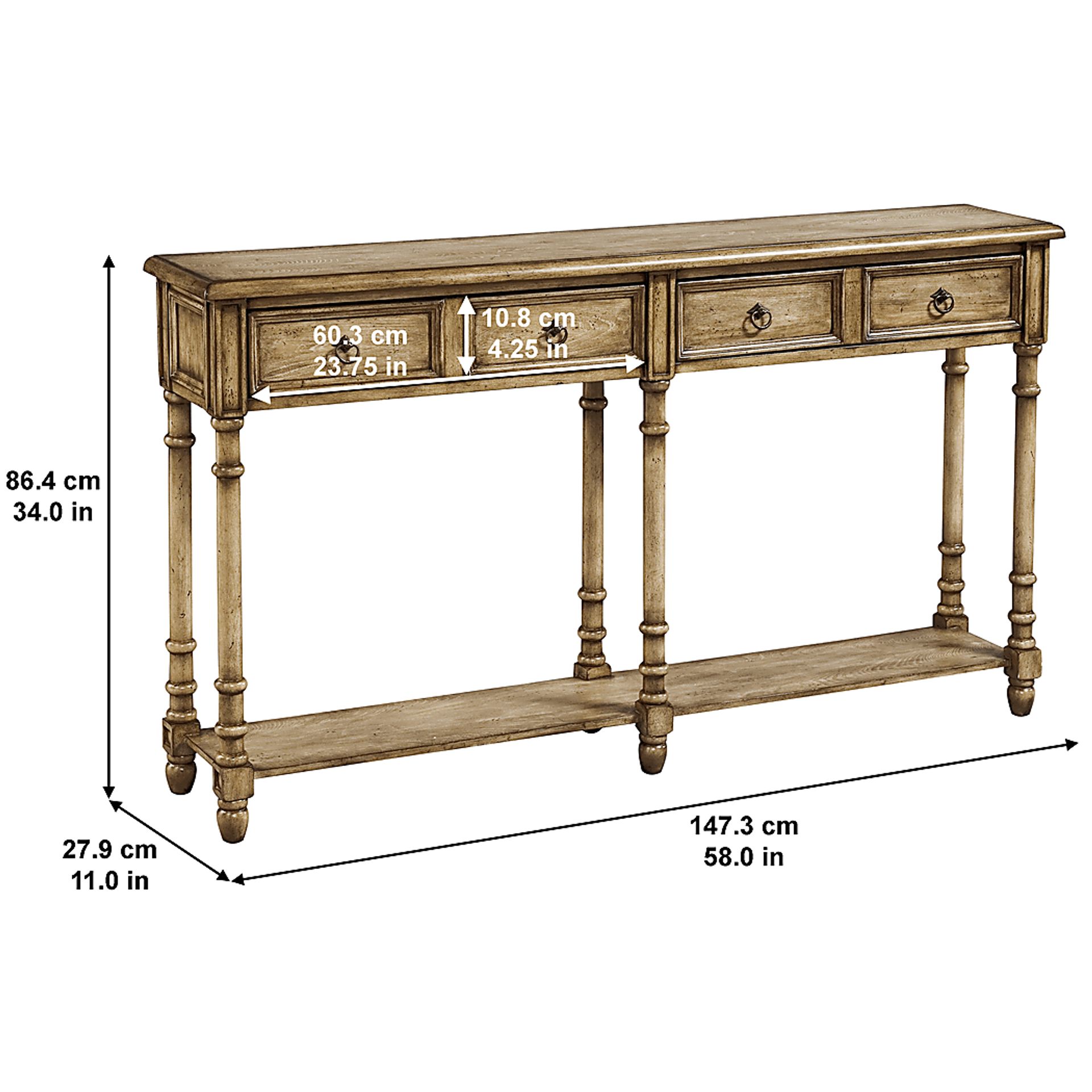 Littonwood Brown Sofa Table - Image 6