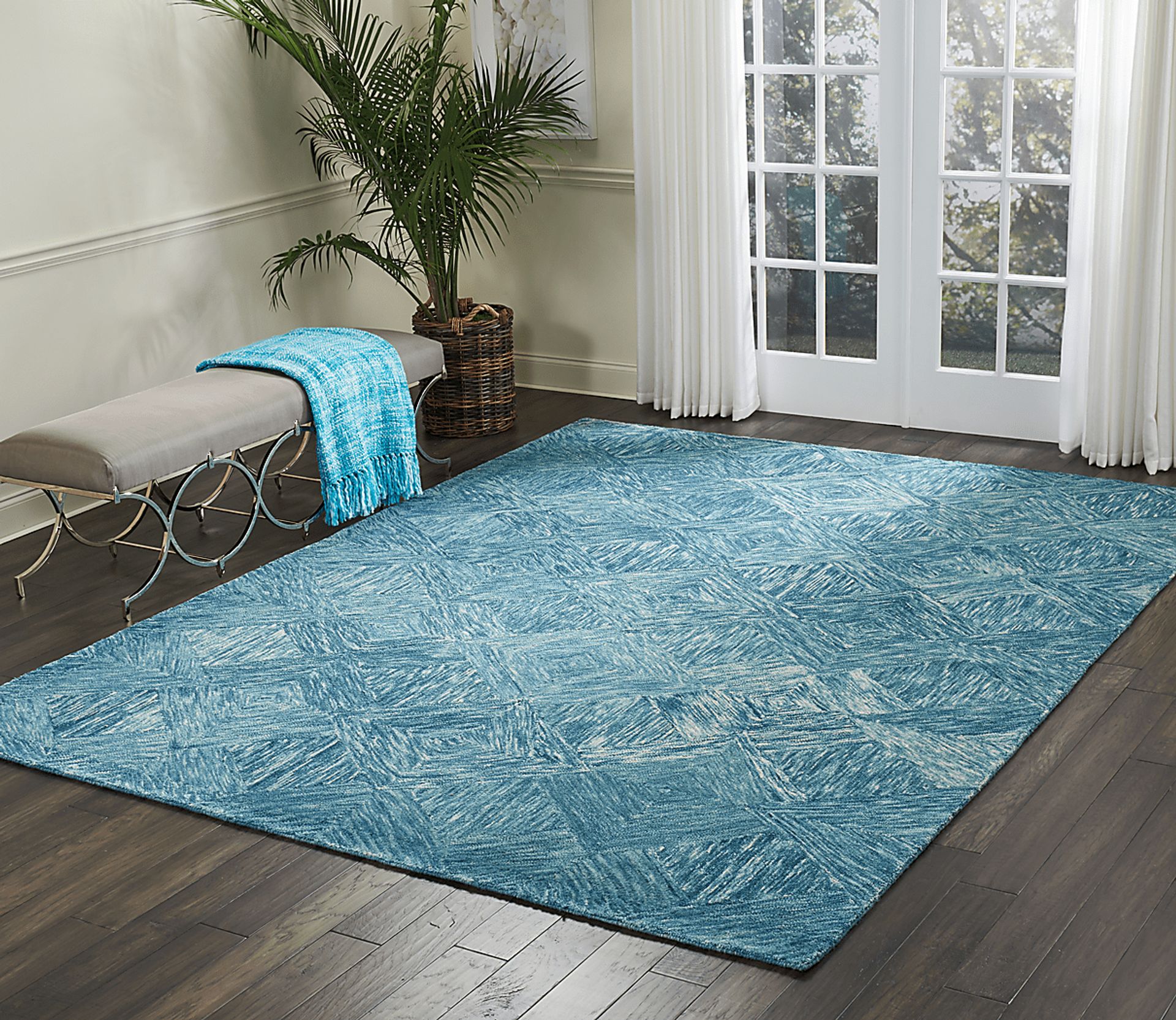 Litzendorf Teal 3'9 x 5'9 Rug - Image 2