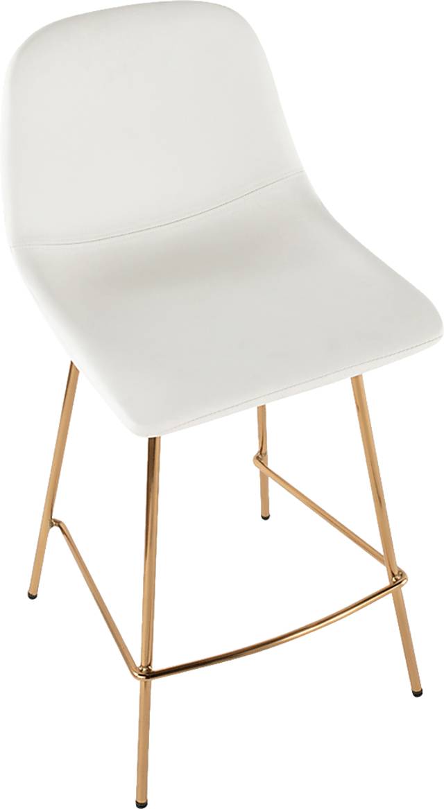 Livania I White Counter Height Stool, Set of 2 - Thumbnail - Image 4