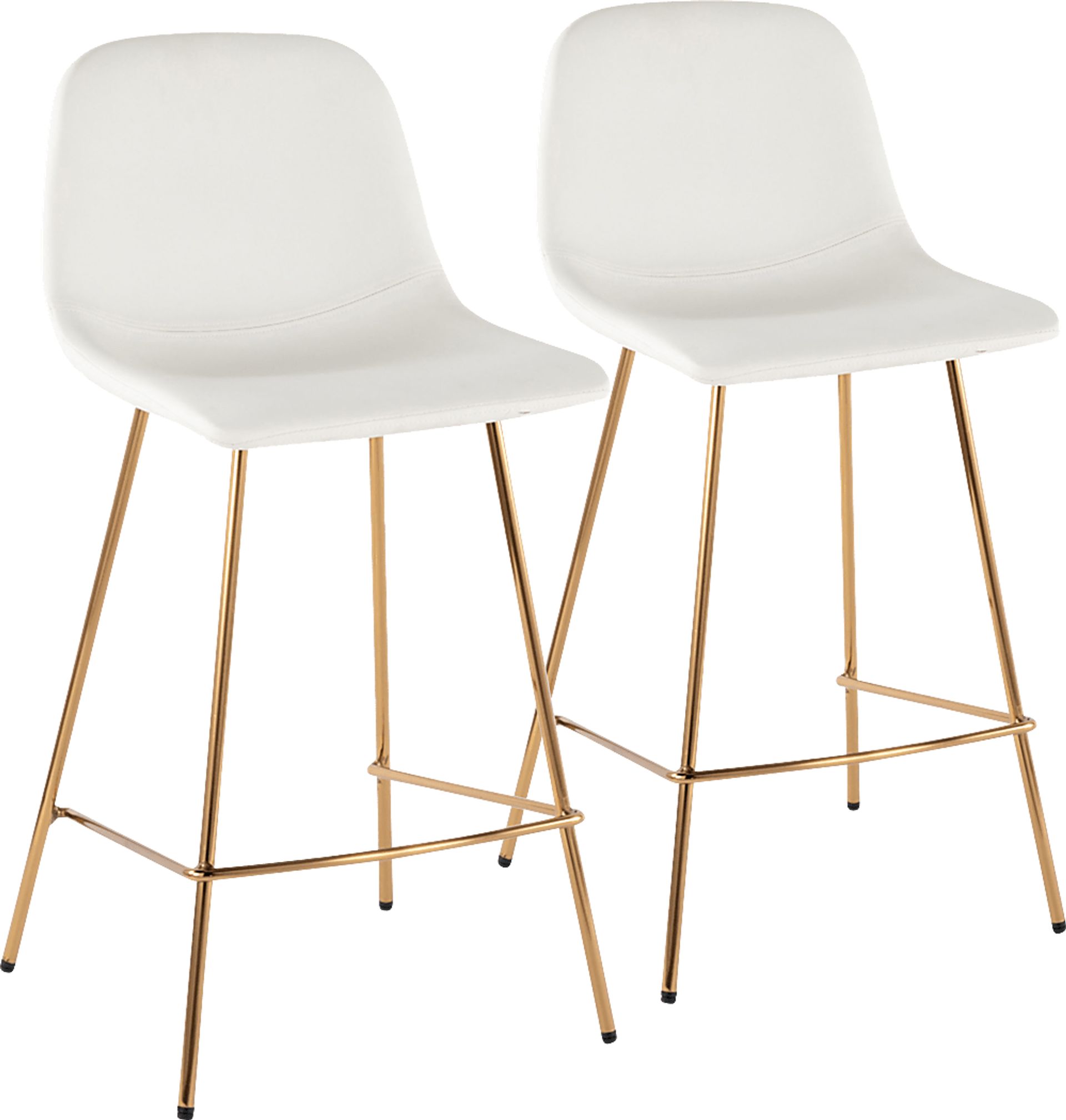 Livania I White Counter Height Stool, Set of 2 - Image 1